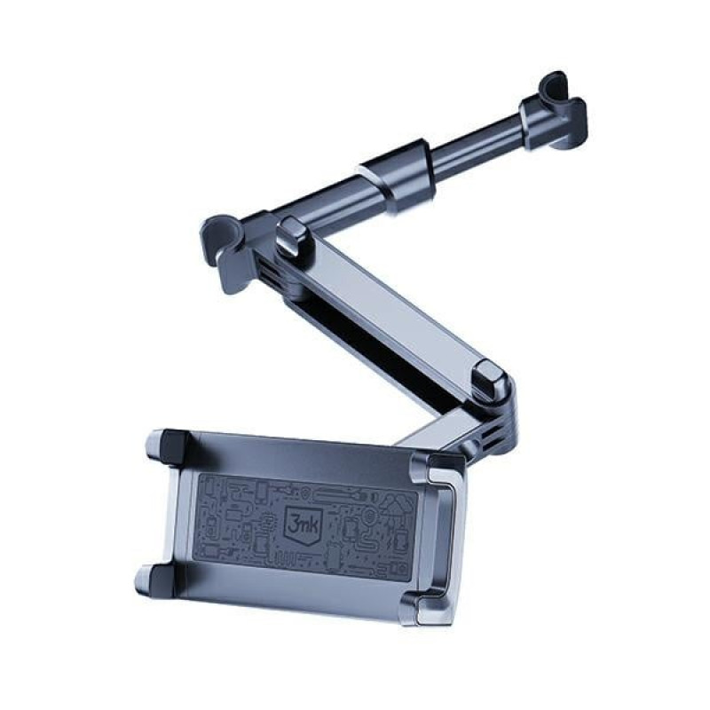 3MK Single Headrest Holder autohoidik telefonidele ja tahvelarvutitele 4.7"-12.9", must
