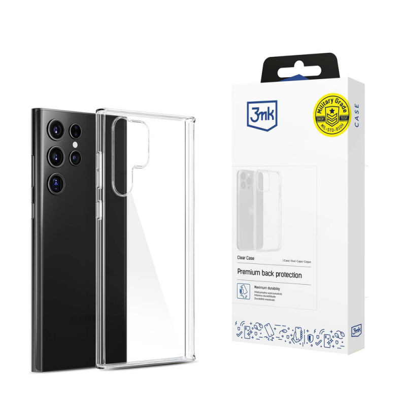 3MK Clear Case kaitsekate Samsung Galaxy S24 Ultra jaoks, läbipaistev