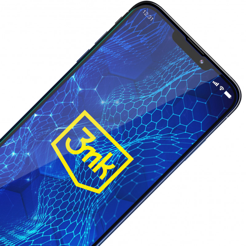 3MK HardGlass Max Lite karastatud klaasist ekraanikaitse Samsung Galaxy M55 jaoks, must