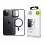 3MK Satin Armor MagCase MagSafe'iga Apple iPhone 12 Pro Maxile, läbipaistev musta raamiga