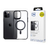3MK Satin Armor MagCase MagSafe'iga Apple iPhone 12 Pro Maxile, läbipaistev musta raamiga