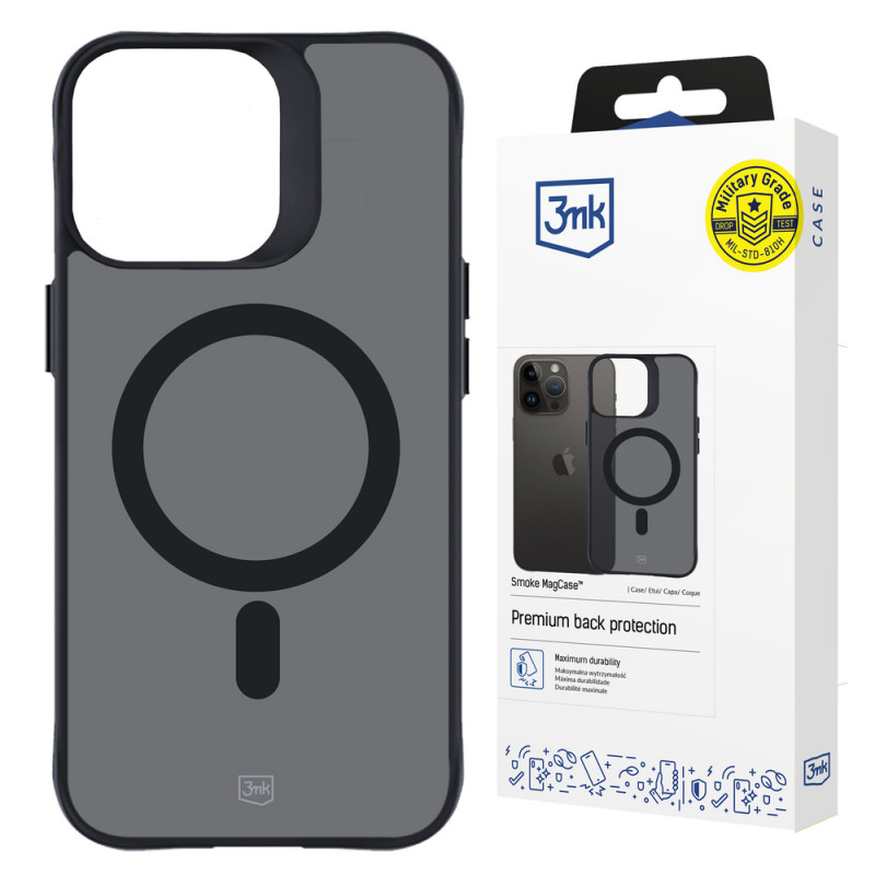 3MK Smoke MagCase MagSafe'iga Apple iPhone 14 Pro jaoks, poolläbipaistev