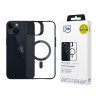 3MK Satin Armor MagCase MagSafe'iga Apple iPhone 13 / 14 jaoks, läbipaistev musta raamiga (156075-0)