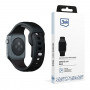 3mk silikoonist kellarihm Apple Watch 38/40/41 mm jaoks, must