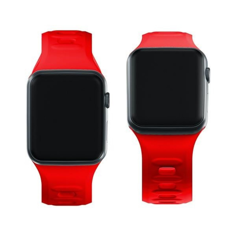 3mk silikoonist kellarihm Apple Watch'ile 38/40/41 mm, punane