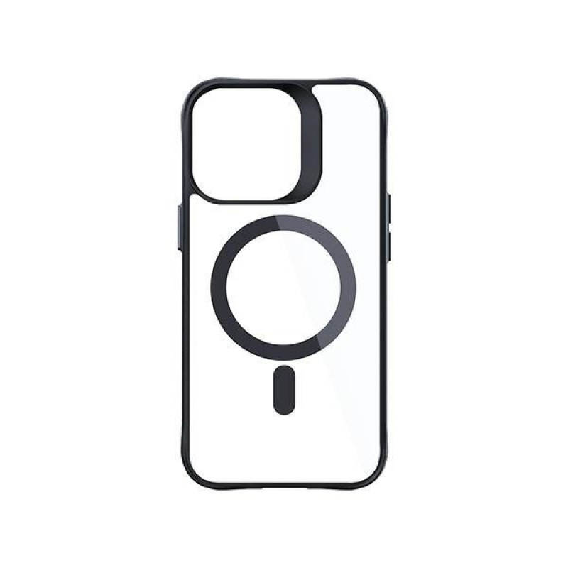 3MK Satin Armor MagCase MagSafe'iga Apple iPhone 15 Pro jaoks, läbipaistev musta raamiga