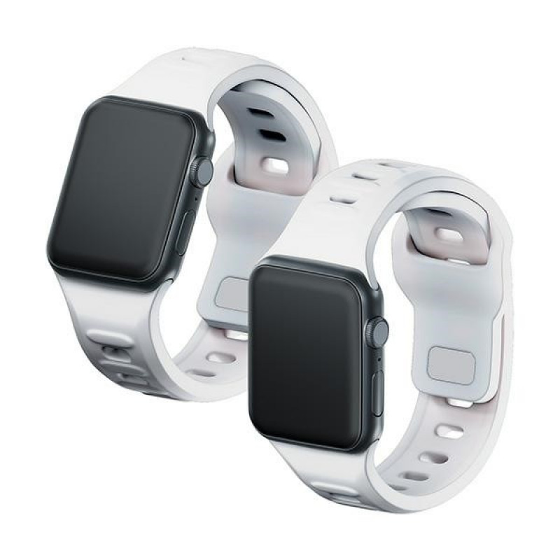 3mk silikoonist kellarihm Apple Watchile 38/40/41 mm, valge