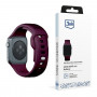 3mk silikoonist kellarihm Apple Watchile 42/44/45/49 mm, mulberry / burgundy