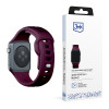 3mk silikoonist kellarihm Apple Watchile 42/44/45/49 mm, mulberry / burgundy