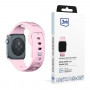 3mk silikoonist kellarihm Apple Watch 42/44/45/49 mm jaoks, puudriroosa