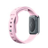 3mk silikoonist kellarihm Apple Watch 42/44/45/49 mm jaoks, puudriroosa