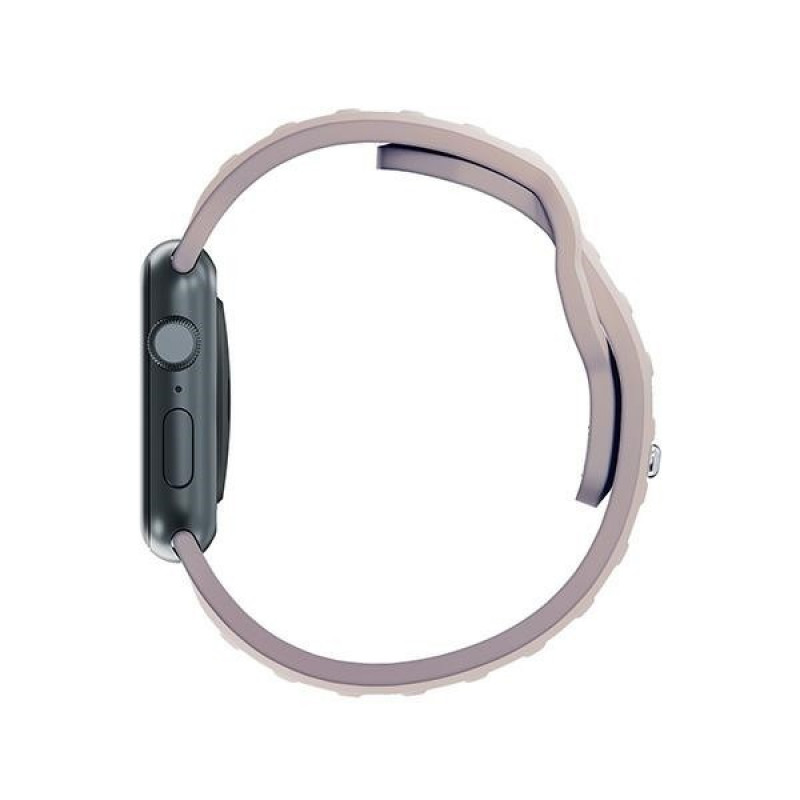 3mk silikoonist kellarihm Apple Watchile 42/44/45/49 mm, roosakas-beež / latte