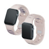 3mk silikoonist kellarihm Apple Watchile 42/44/45/49 mm, roosakas-beež / latte