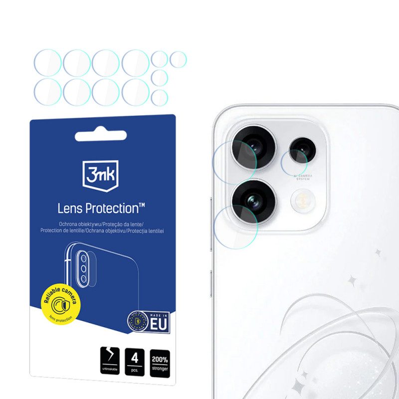 3MK Lens Protection Oppo Reno 16 F / Reno 16 FS (CPH2859) kaamera objektiivi kaitse (4 tk)