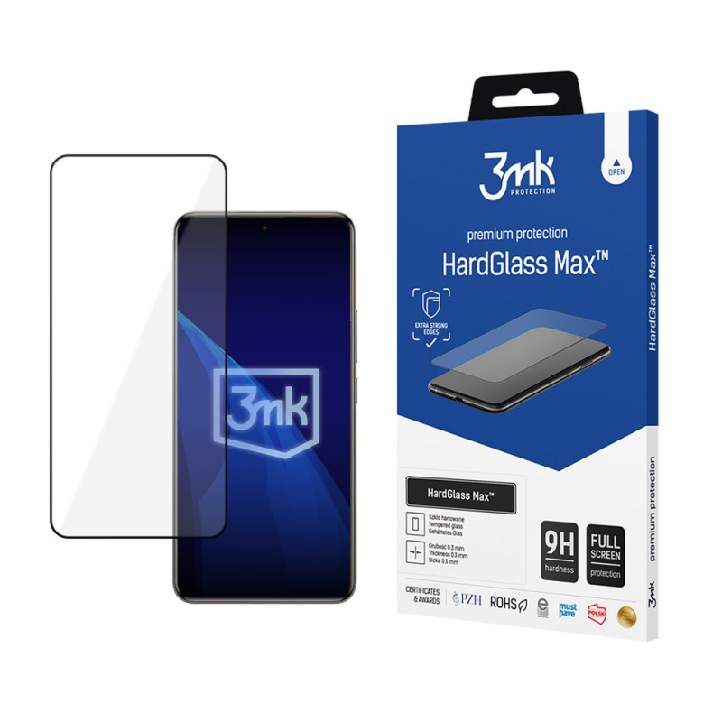 3MK HardGlass Max Redmi Note 15 Pro 4G karastatud klaas, must