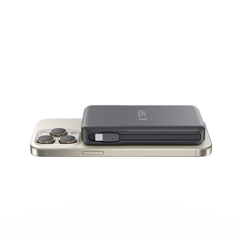 Tech-Protect PB31 LifeMag MagSafe akupank 10000 mAh, 15 W, must