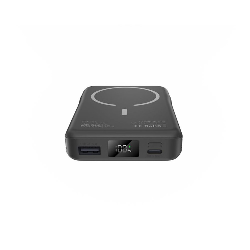 Tech-Protect PB31 LifeMag MagSafe akupank 10000 mAh, 15 W, must