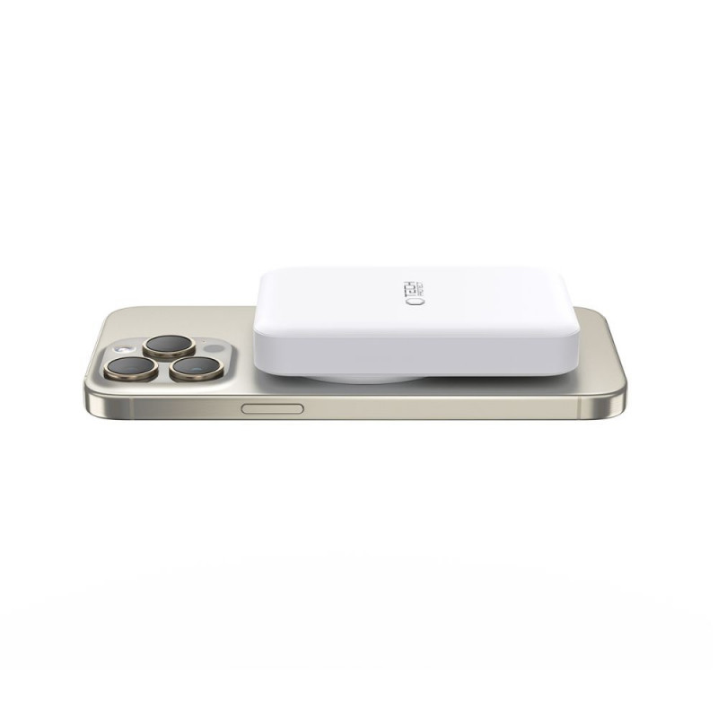 Tech-Protect PB11 LifeMag MagSafe akupank 10000 mAh, 15 W, valge