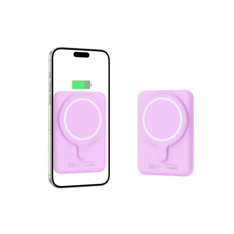 Tech-Protect PB10 LifeMag MagSafe akupank 5000 mAh, 15 W, lilac