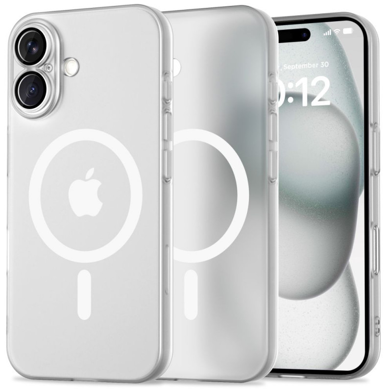Tech-Protect MagSlim MagSafe Apple iPhone 16 ümbris, mati/valge