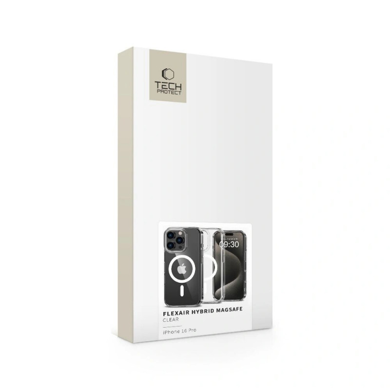Tech-Protect Flexair Hybrid MagSafe kate Apple iPhone 16 Pro jaoks, läbipaistev
