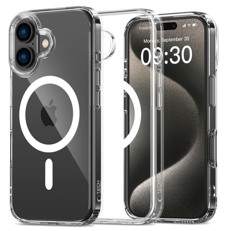 Tech-Protect Flexair Hybrid MagSafe kaitsekate Apple iPhone 16 Plus-le, läbipaistev