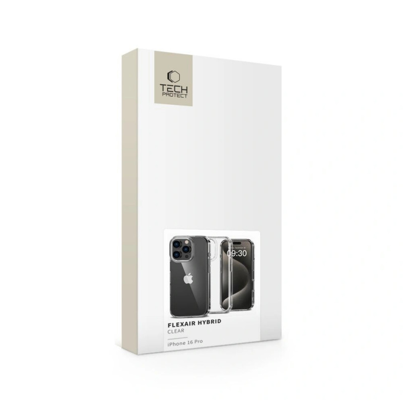 Tech-Protect Flexair Hybrid kaitseümbris Apple iPhone 16 Pro jaoks, läbipaistev