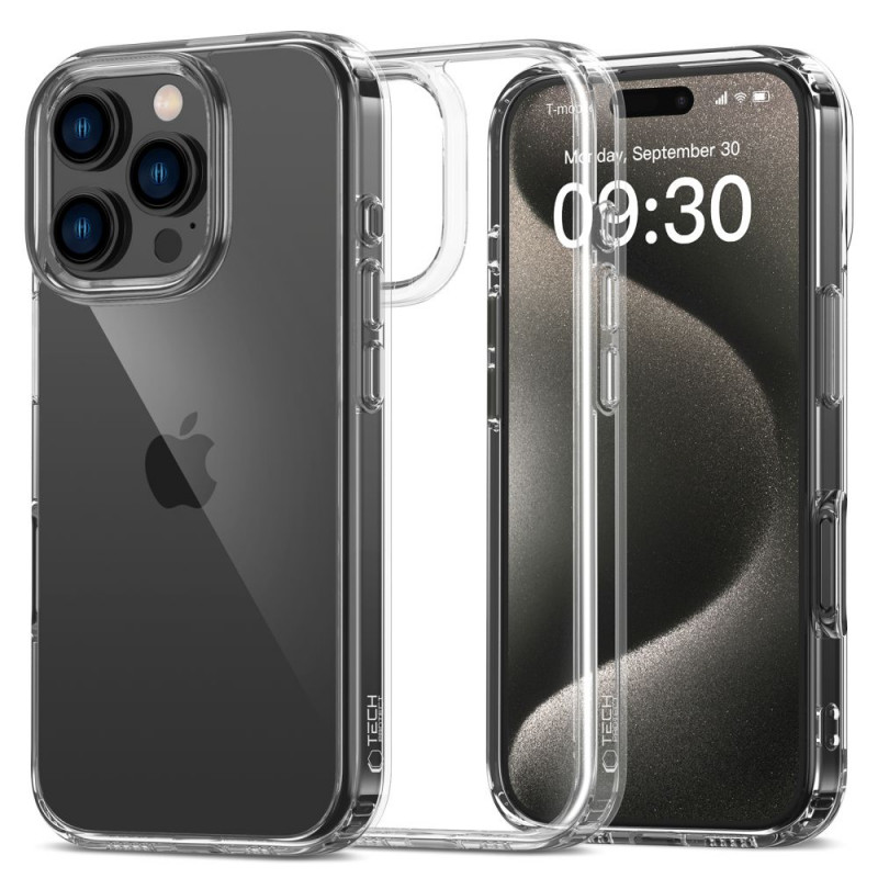 Tech-Protect Flexair Hybrid kaitsekate Apple iPhone 16 Pro Max-le, läbipaistev