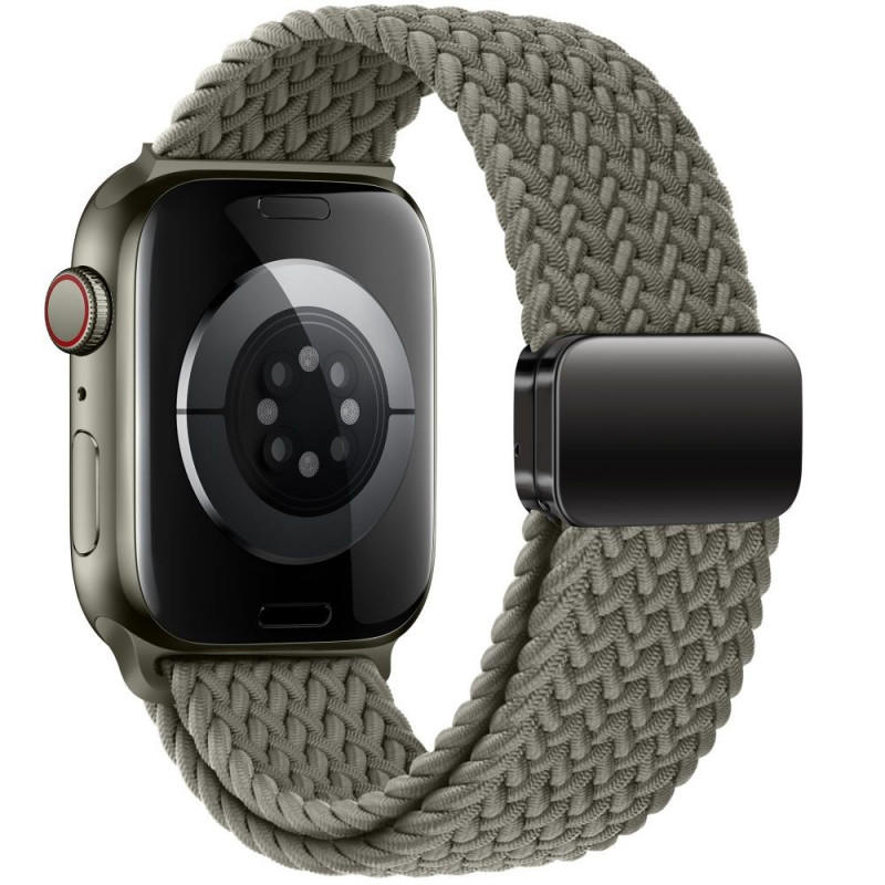 Tech-Protect Nylonmag rihm Apple Watch 4/5/6/7/8/9/SE/Ultra 1/2 jaoks, 42/44/45/49 mm, Olive Grey