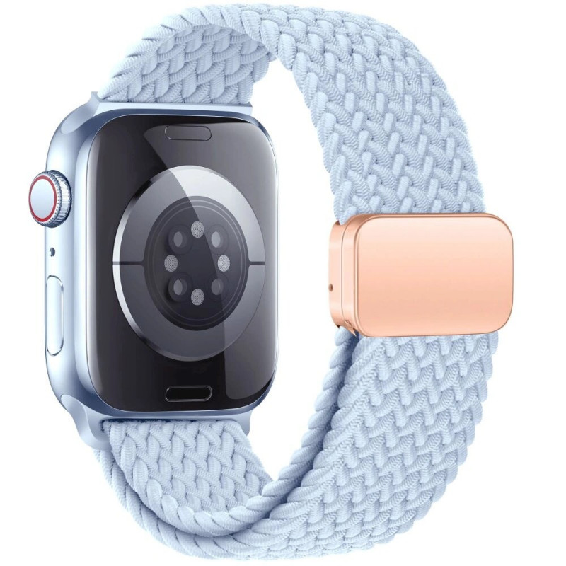 Tech-Protect Nylonmag rihm Apple Watch 4/5/6/7/8/9/SE/10 jaoks, 38/40/41/42 mm, Baby Blue