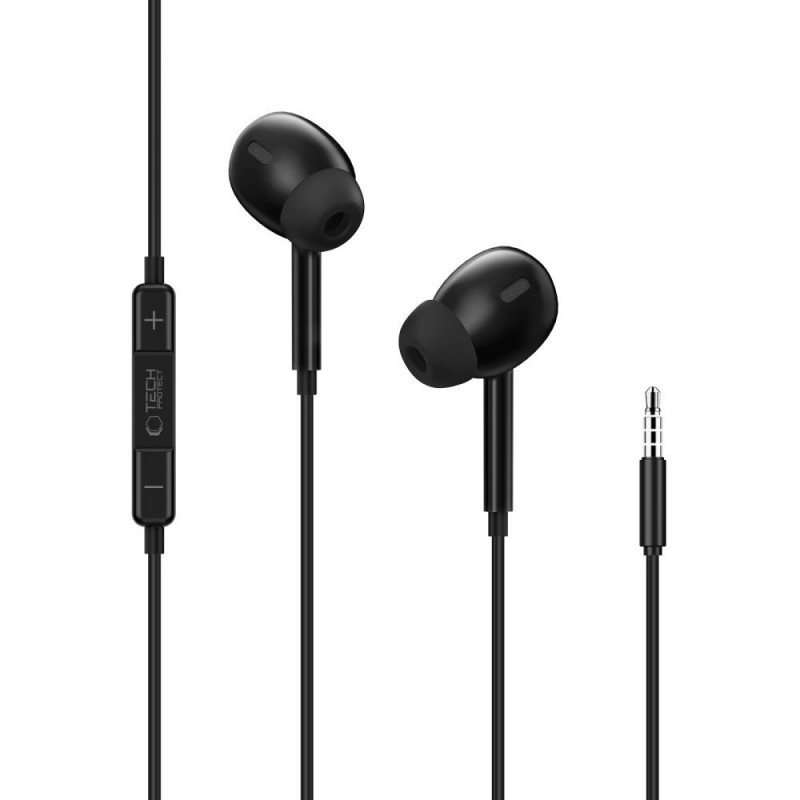 Tech-Protect Ultraboost Core G3 Mini Jack 3,5 mm juhtmega kõrvaklapid, must