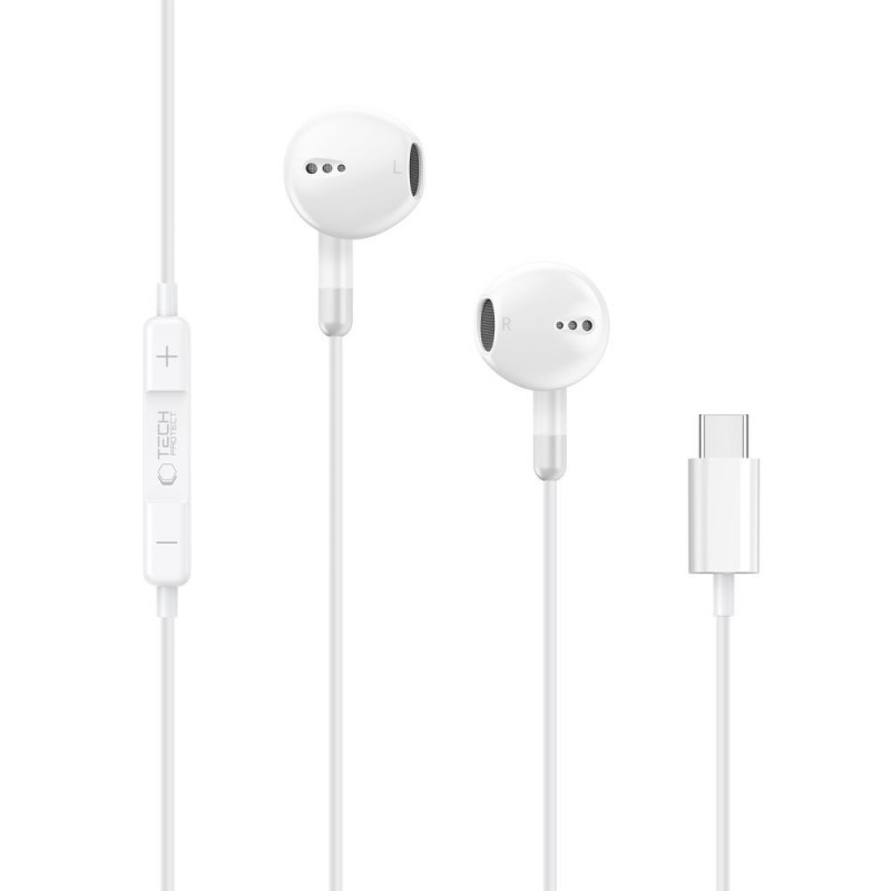 Tech-Protect Ultraboost Core G4 USB-C juhtmega kõrvaklapid, valge