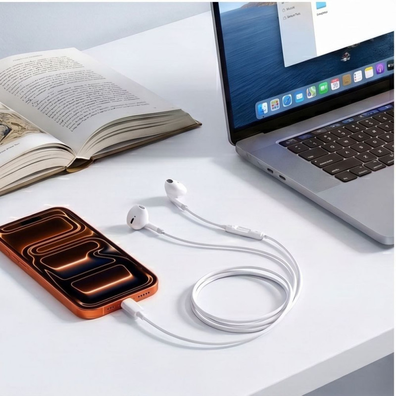 Tech-Protect Ultraboost Core G4 USB-C juhtmega kõrvaklapid, valge