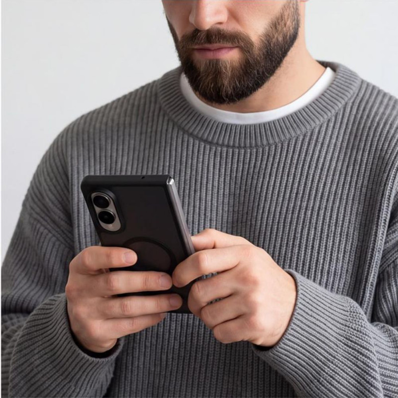 Tech-Protect Magmat MagSafe ümbris Samsung Galaxy Z Fold 8 jaoks, mattmust