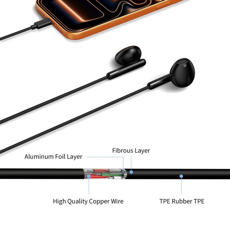 Tech-Protect Ultraboost Core G4 Mini Jack 3,5 mm juhtmega kõrvaklapid, must