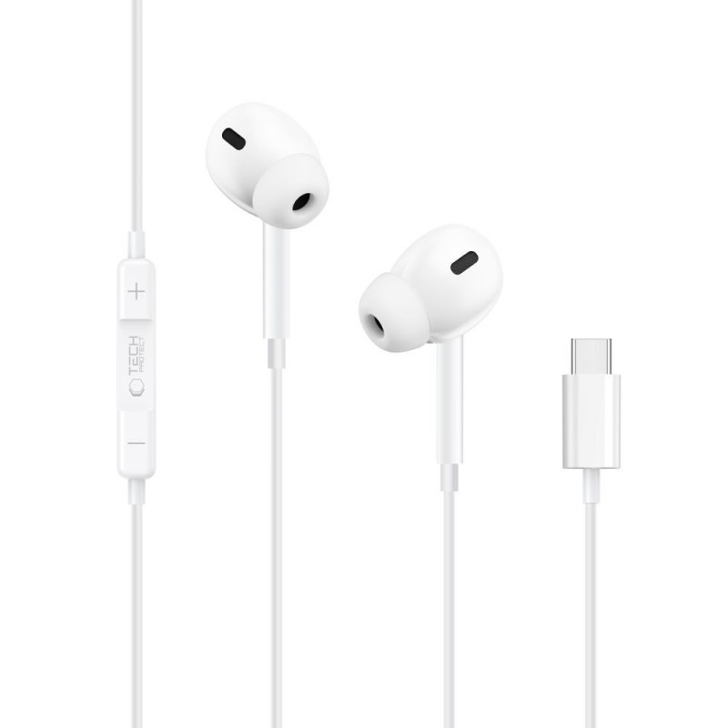 Tech-Protect Ultraboost Core G3 USB-C juhtmega kõrvaklapid, valge