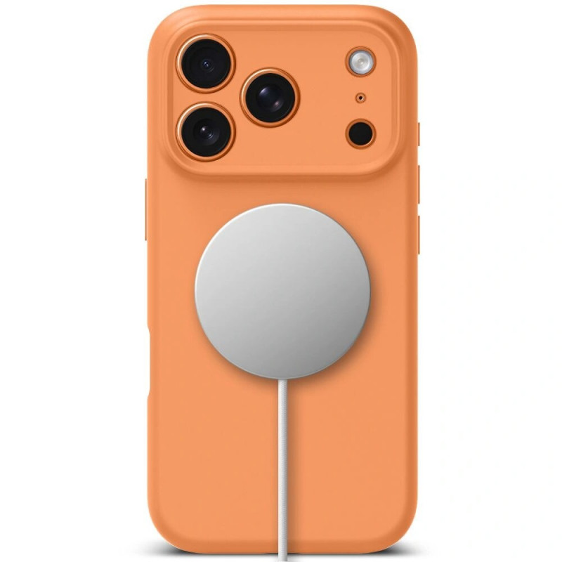 Tech-Protect silikoonist MagSafe ümbris Apple iPhone 17 Pro jaoks, Cosmic Orange