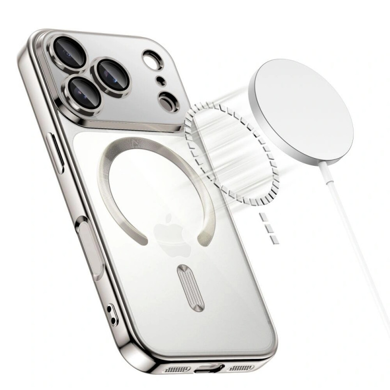 Tech-Protect MagFlex MagSafe ümbris Apple iPhone 17 Pro Max jaoks, läikiv hõbedane