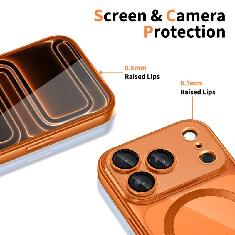 Tech-Protect MagFlex MagSafe ümbris Apple iPhone 17 Pro jaoks, Shiny Cosmic Orange