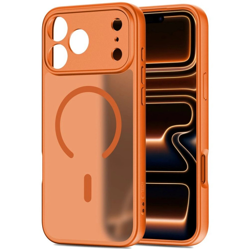 Tech-Protect BasicMag MagSafe ümbris Apple iPhone 17 Pro jaoks, matt Cosmic Orange