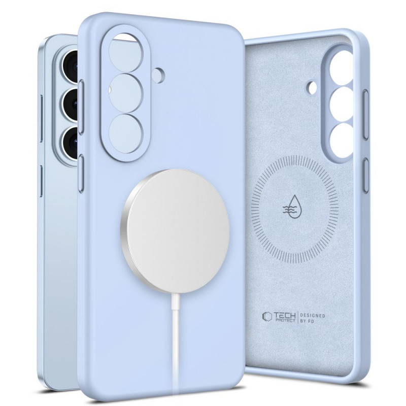 Tech-Protect silikoonist MagSafe ümbris Samsung Galaxy S26 jaoks, Sky Blue