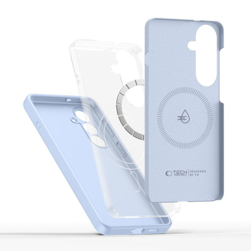 Tech-Protect silikoonist MagSafe ümbris Samsung Galaxy S26 jaoks, Sky Blue