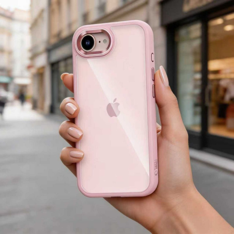 Tech-Protect Magmat ümbris Apple iPhone 16e / 17e jaoks, Soft Pink/clear
