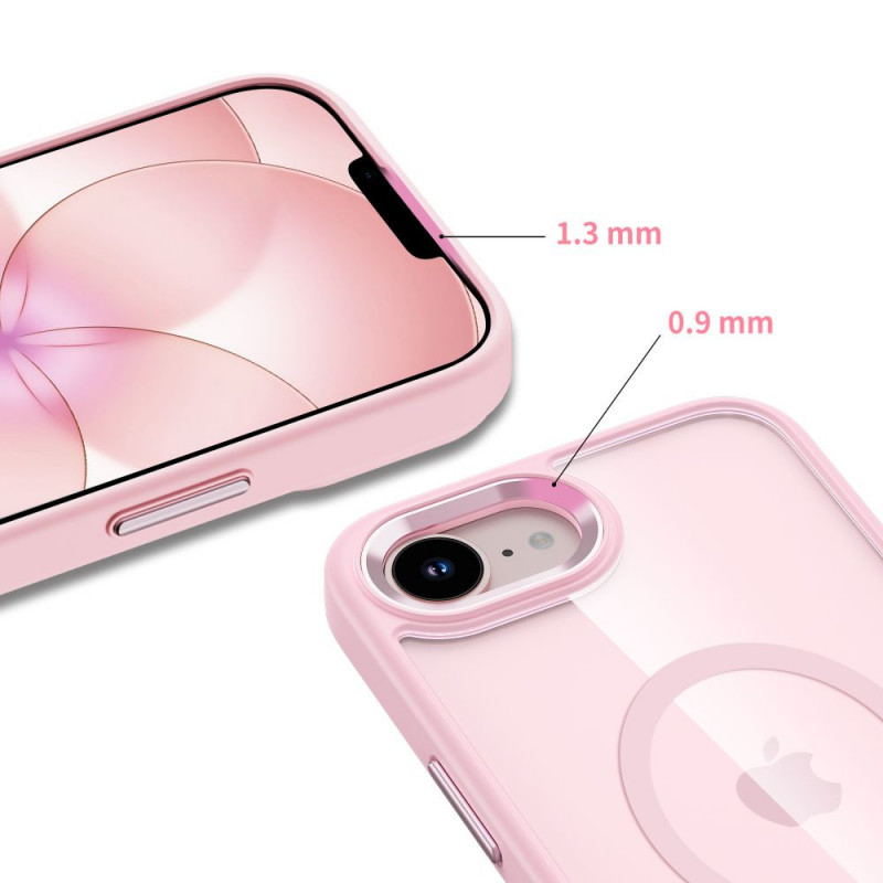 Tech-Protect Magmat MagSafe kaitseümbris Apple iPhone 16e / 17e jaoks, Soft Pink/clear