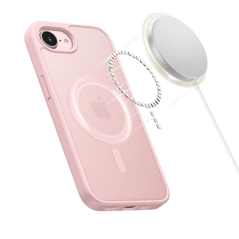 Tech-Protect BasicMag MagSafe ümbris Apple iPhone 16e / 17e jaoks, mati pehme roosa