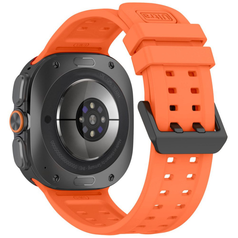 Tech-Protect silikoonist Air-rihm Samsung Galaxy Watch Ultra 1 / 2 (2024-2026) 47 mm jaoks, tangerine orange