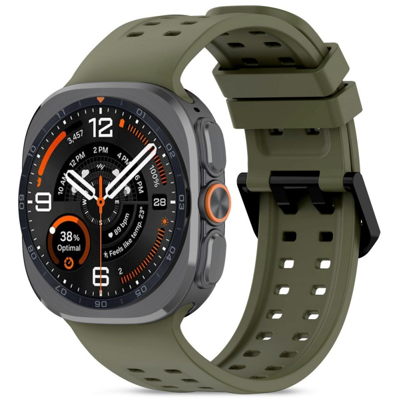 Tech-Protect silikoonist Air-rihm Samsung Galaxy Watch Ultra 1 / 2 (2024-2026) 47 mm jaoks, oliivroheline