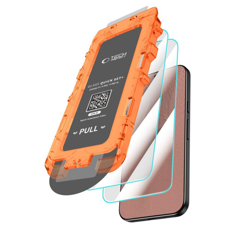 Tech-Protect Quick Set+ karastatud klaas Google Pixel 9 Pro XL / 10 Pro XL / 11 Pro XL läbipaistev (2 tk)