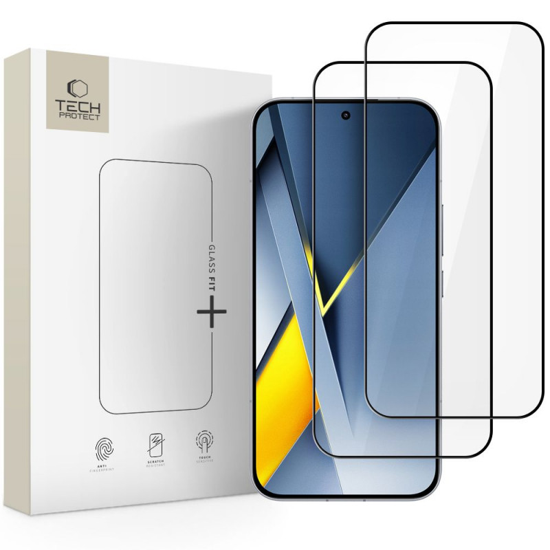 Tech-Protect Glass Fit+ karastatud klaas Xiaomi Poco F8 Ultra THP5047, must (2 tk)