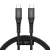 Tech-Protect Ultraboost UB11T USB-C - USB-C kaabel PD 240W, 100 cm, must